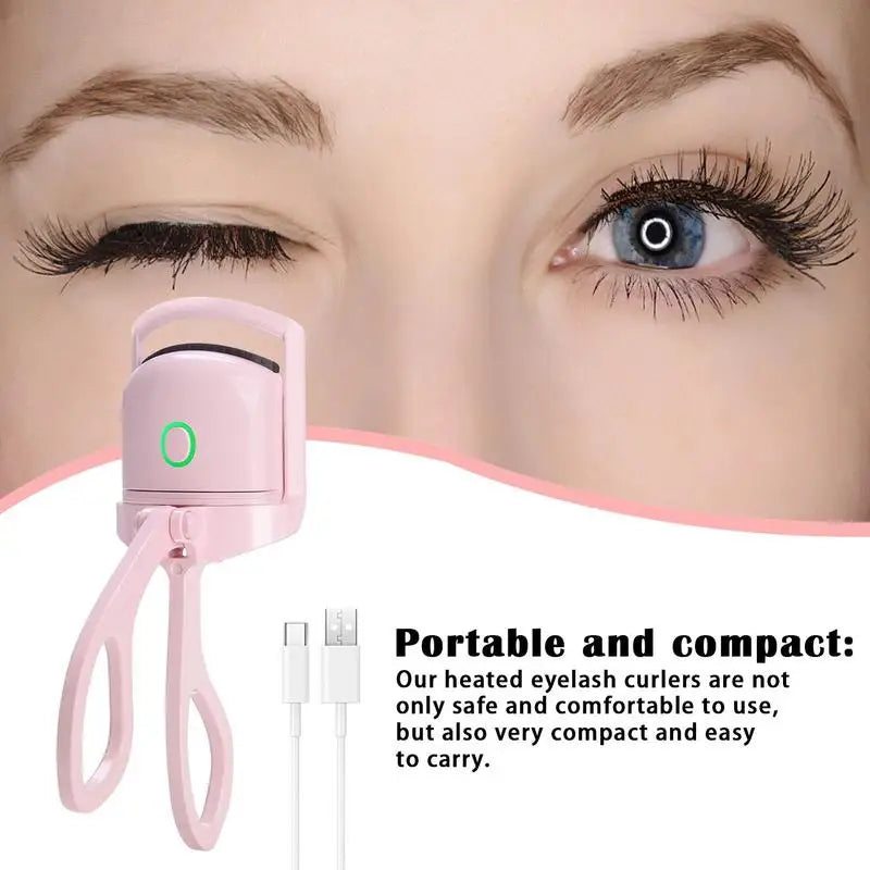 USB Rechargeable Heated Eyelash Curler Heating Eyelash Styling Tool For Women And Girls Gift On Christmas And Birthday