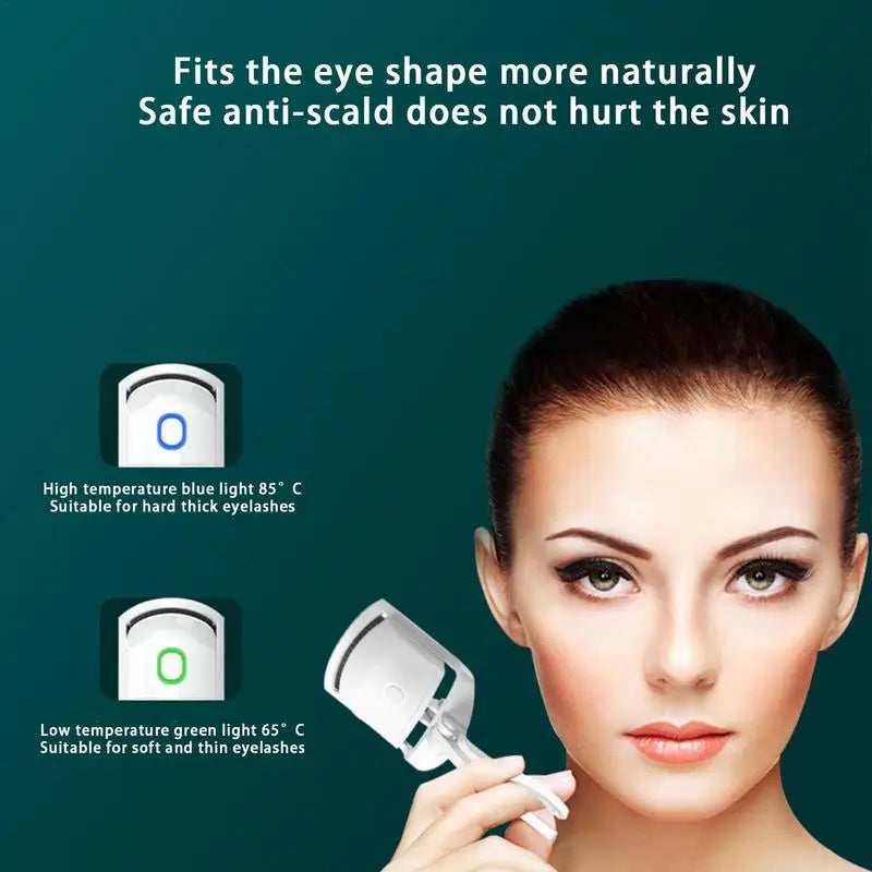 USB Rechargeable Heated Eyelash Curler Heating Eyelash Styling Tool For Women And Girls Gift On Christmas And Birthday